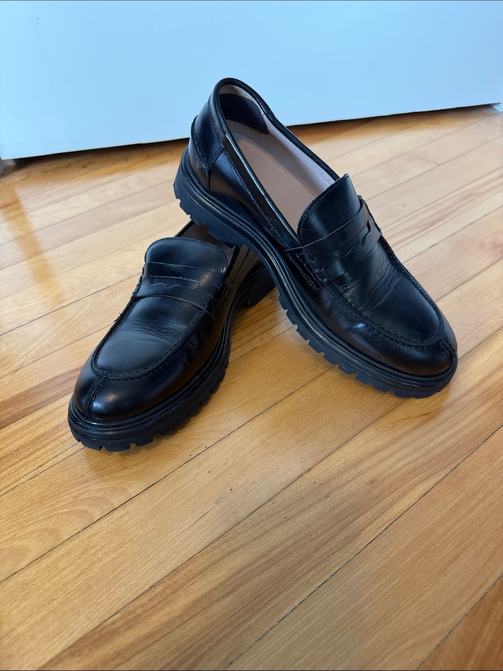 Iris & Ink women’s black penny loafers - size 37 (US 6.5 or 7)